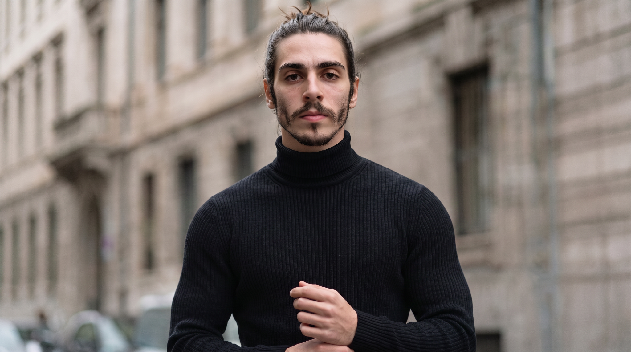Portrait of Cyril Nima in a black turtleneck